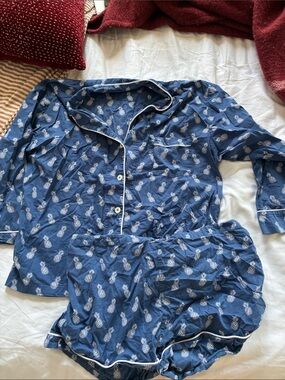 Marigot Blue Pineapple Print Pajama Set